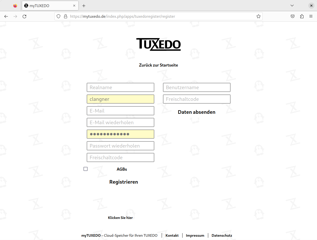 Buyers of a TUXEDO computer receive 10 GByte storage space in the myTUXEDO Cloud.