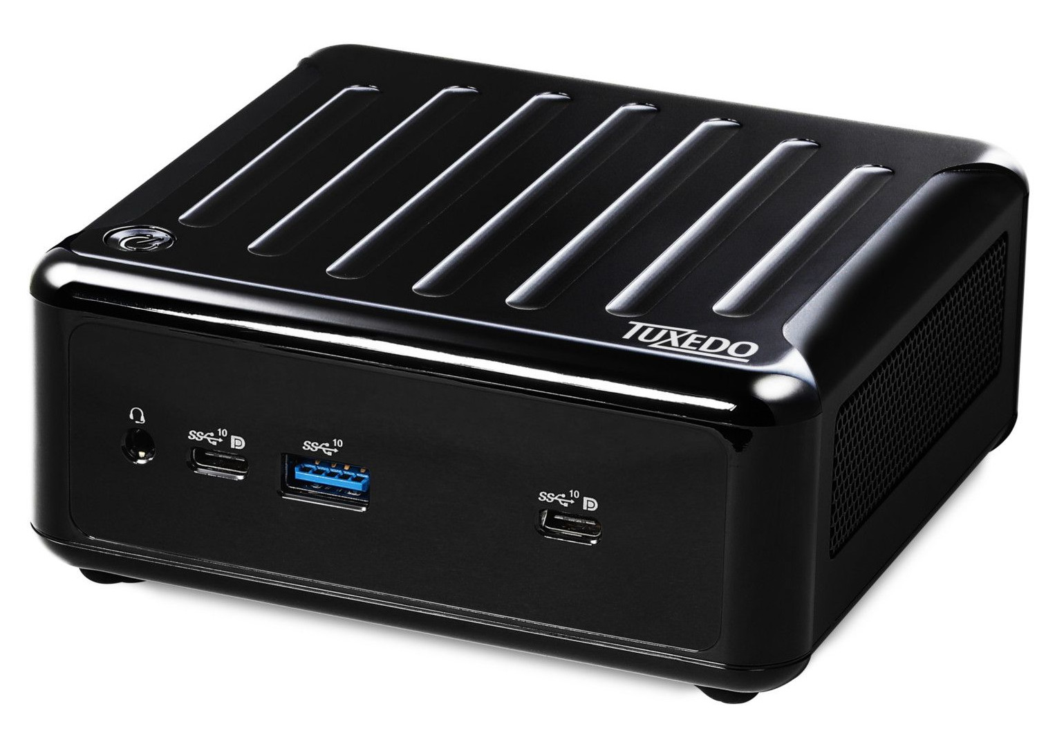 The TUXEDO Nano Pro Gen 11 takes up no more space on the desk or next to the TV than a CD..