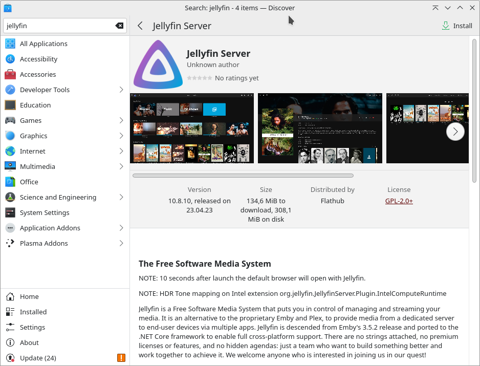 Kodi and Jellyfin Media Center under TUXEDO OS TUXEDO Computers