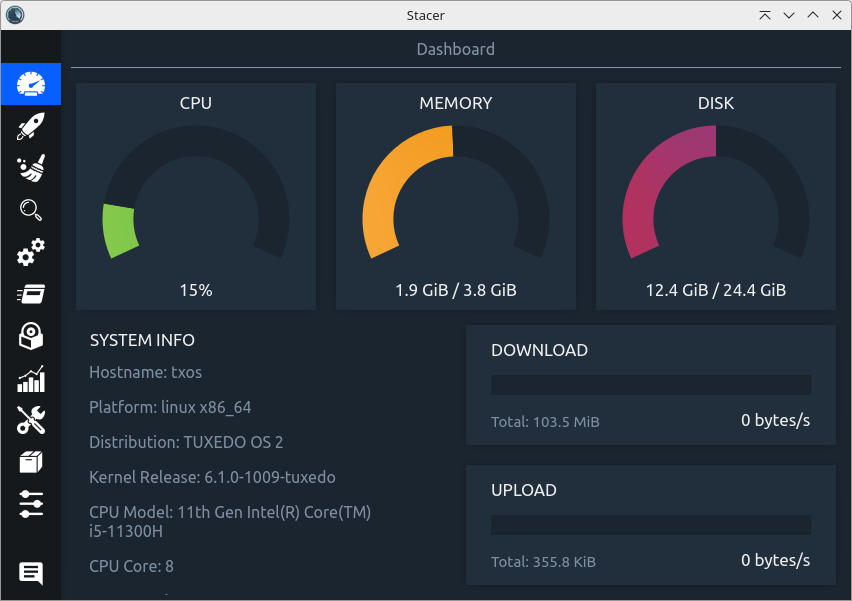 Stacer is still a relatively young project. It offers similar features as Bleachbit, but also goes far beyond it.