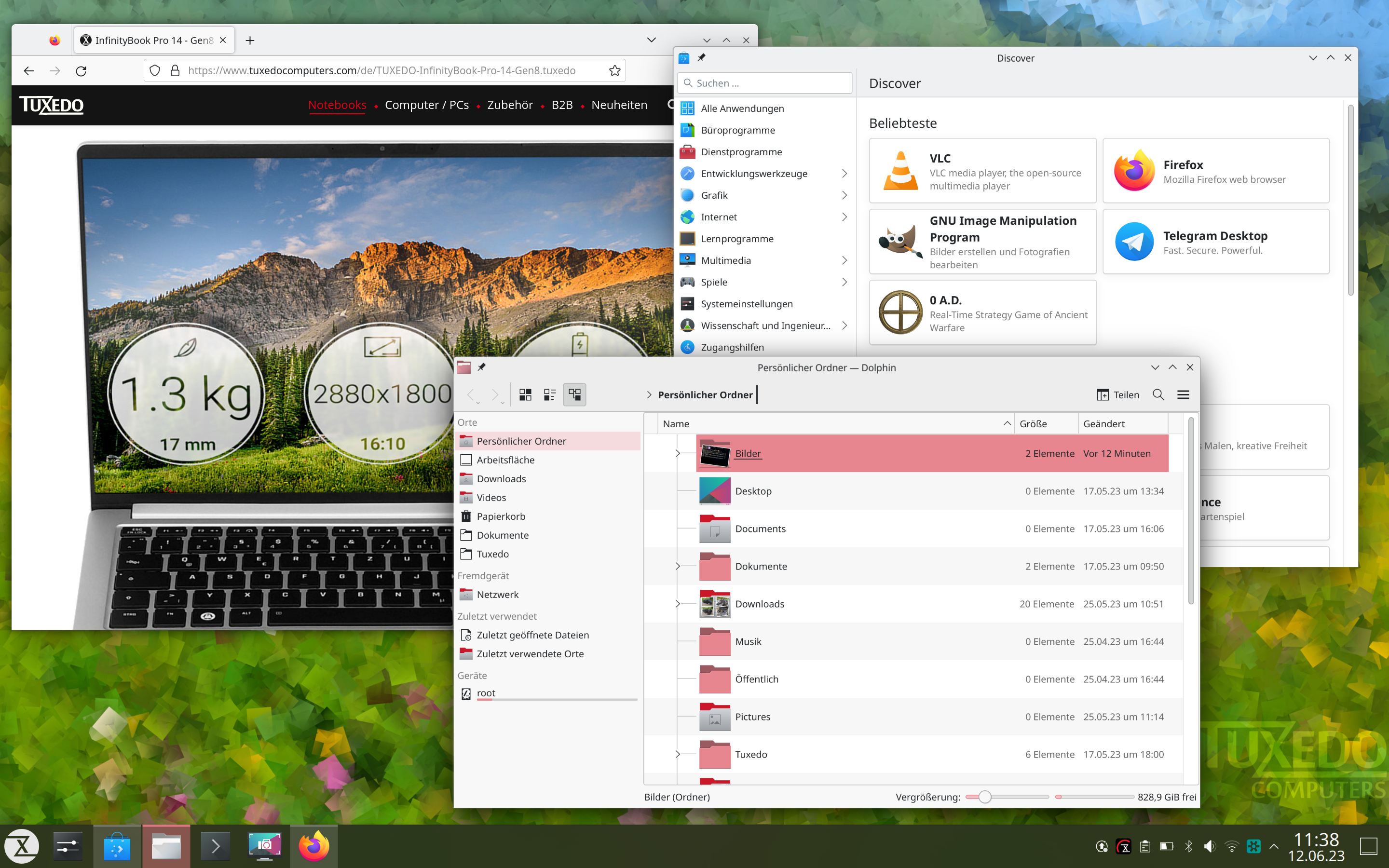 TUXEDO OS: Unser Betriebssystem auf Basis von Ubuntu ist optimal auf die Hardware von TUXEDO-Notebooks und -Desktops abgestimmt.