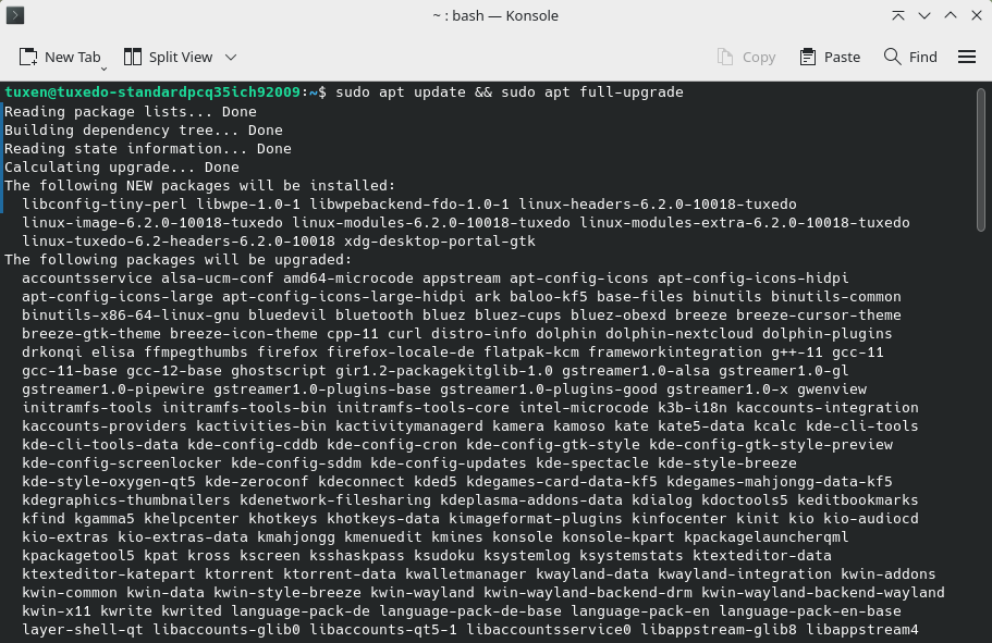 Alternatively, use the terminal: The package management re-reads the package sources and installs the updates.
