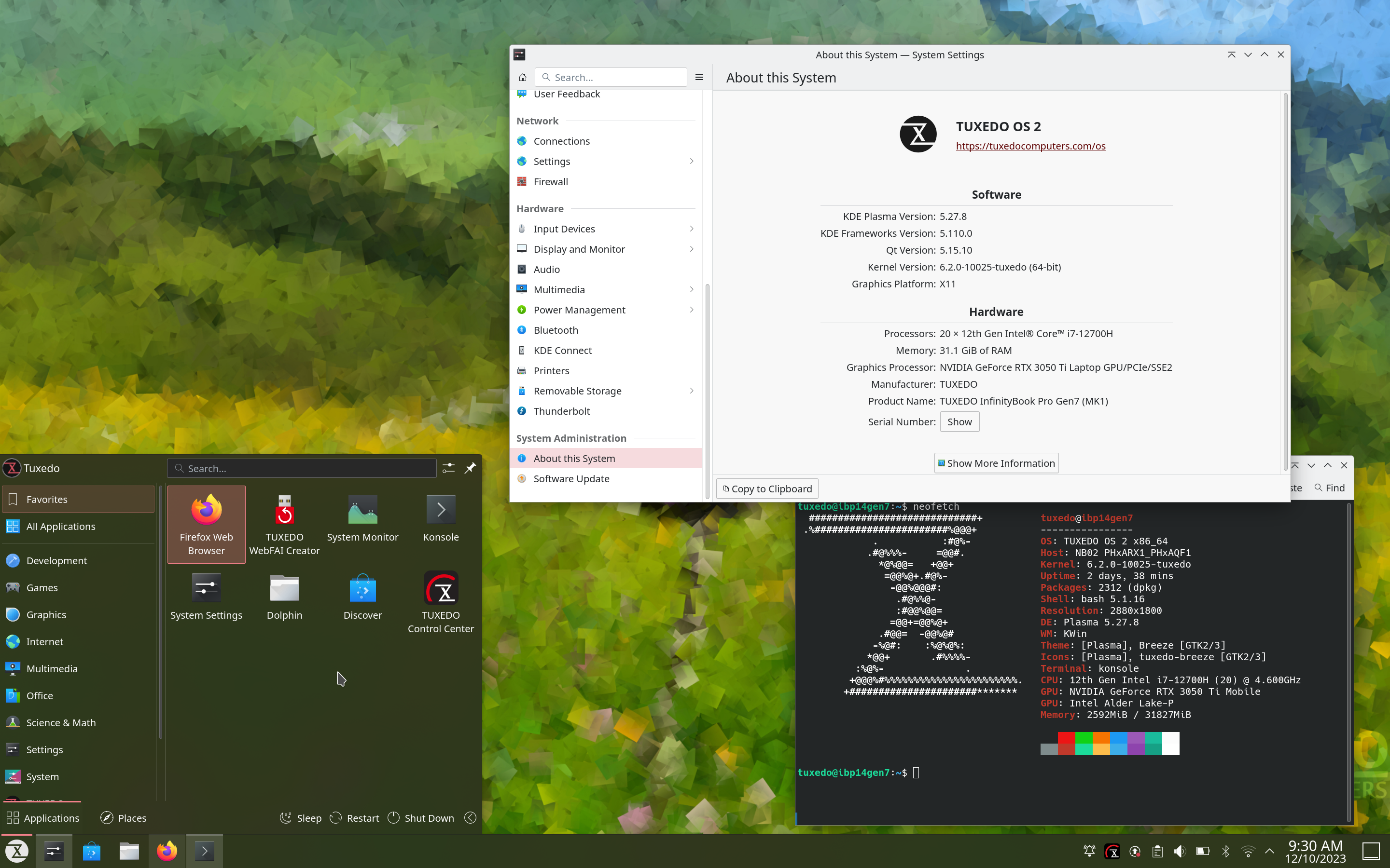 TUXEDO OS with the current KDE Plasma 5: We would like to release the update to Plasma 6 soon after the release..