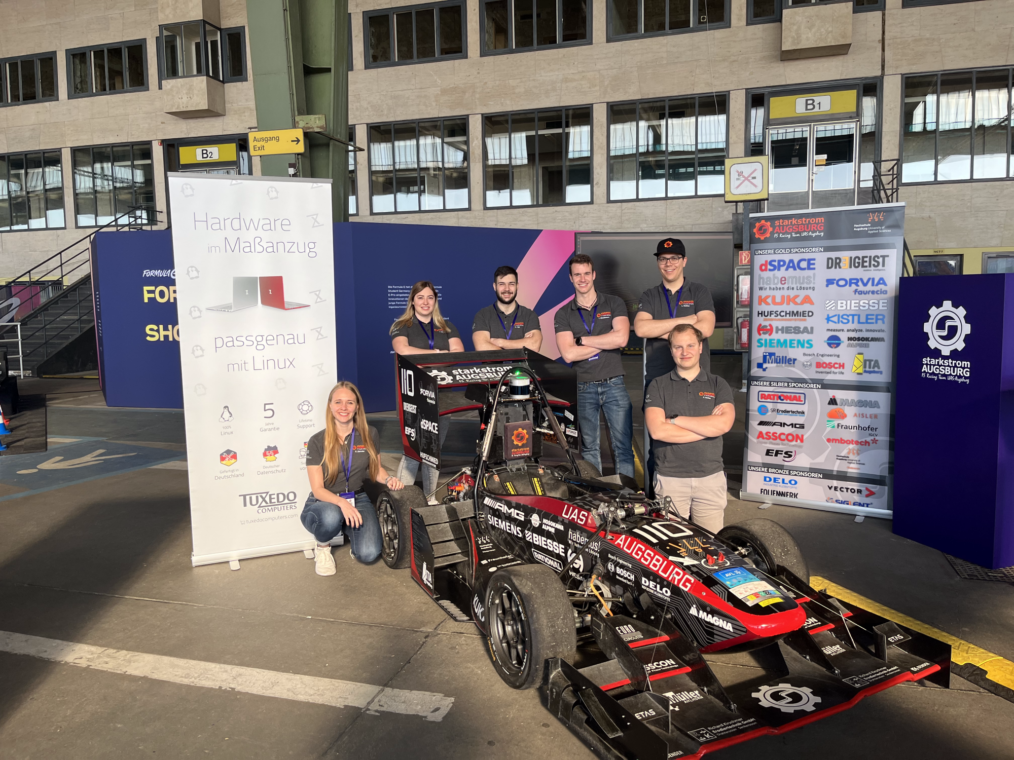 StarkStrom Booth & Team inside the Formula Student Showroom at the Allianz Fan Village.