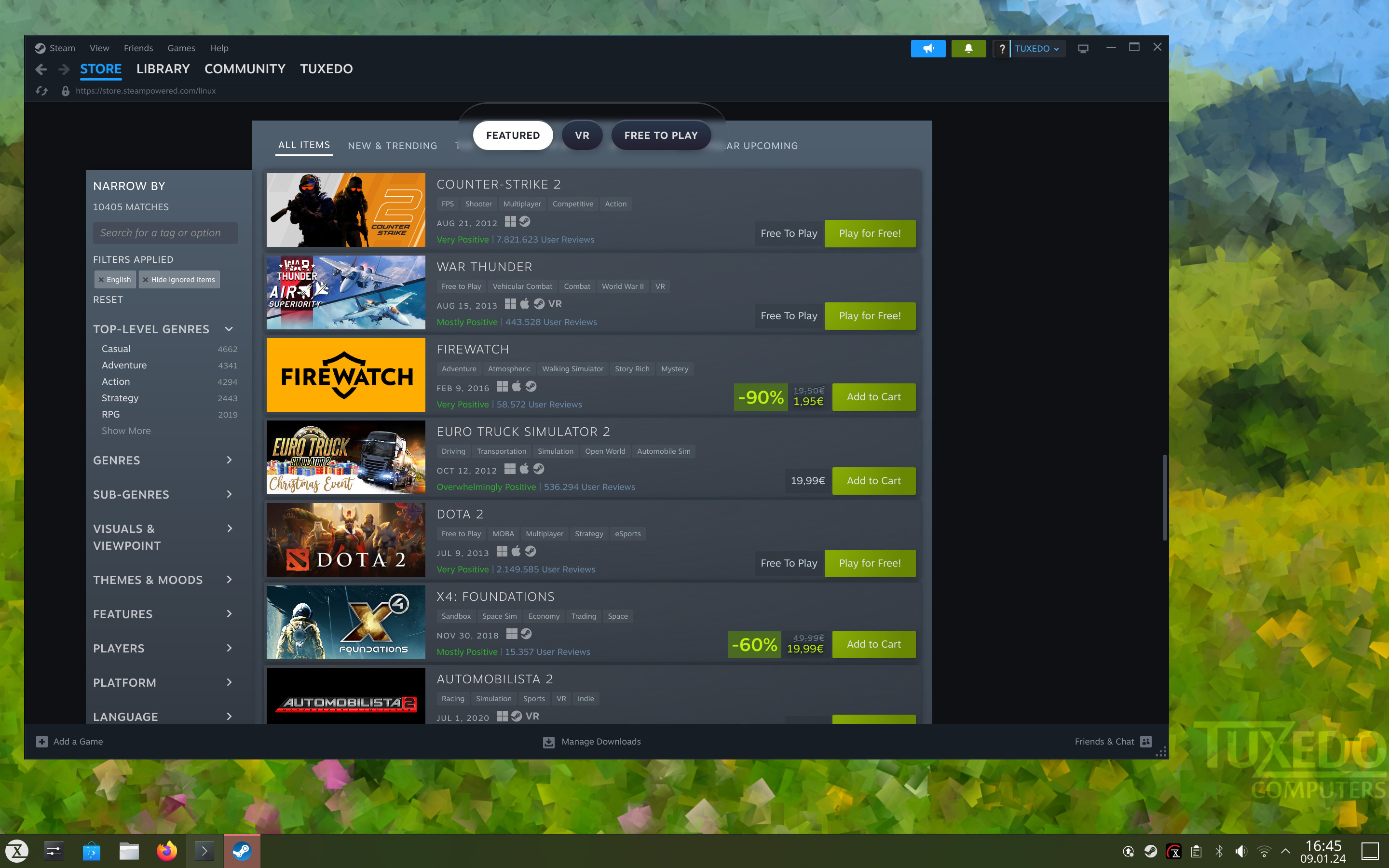 Steam now has over 10,000 games in its program for Linux.