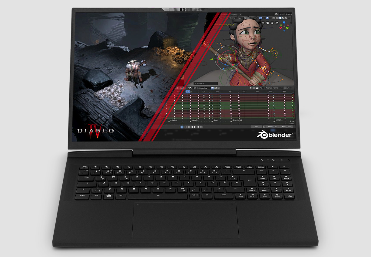 Mit einer Diagonalen von 16,1 Zoll (40,9 cm) bietet das TUXEDO Sirius 16 - Gen2 viel Platz auf dem Display.