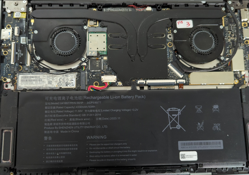 The inside view of our prototype