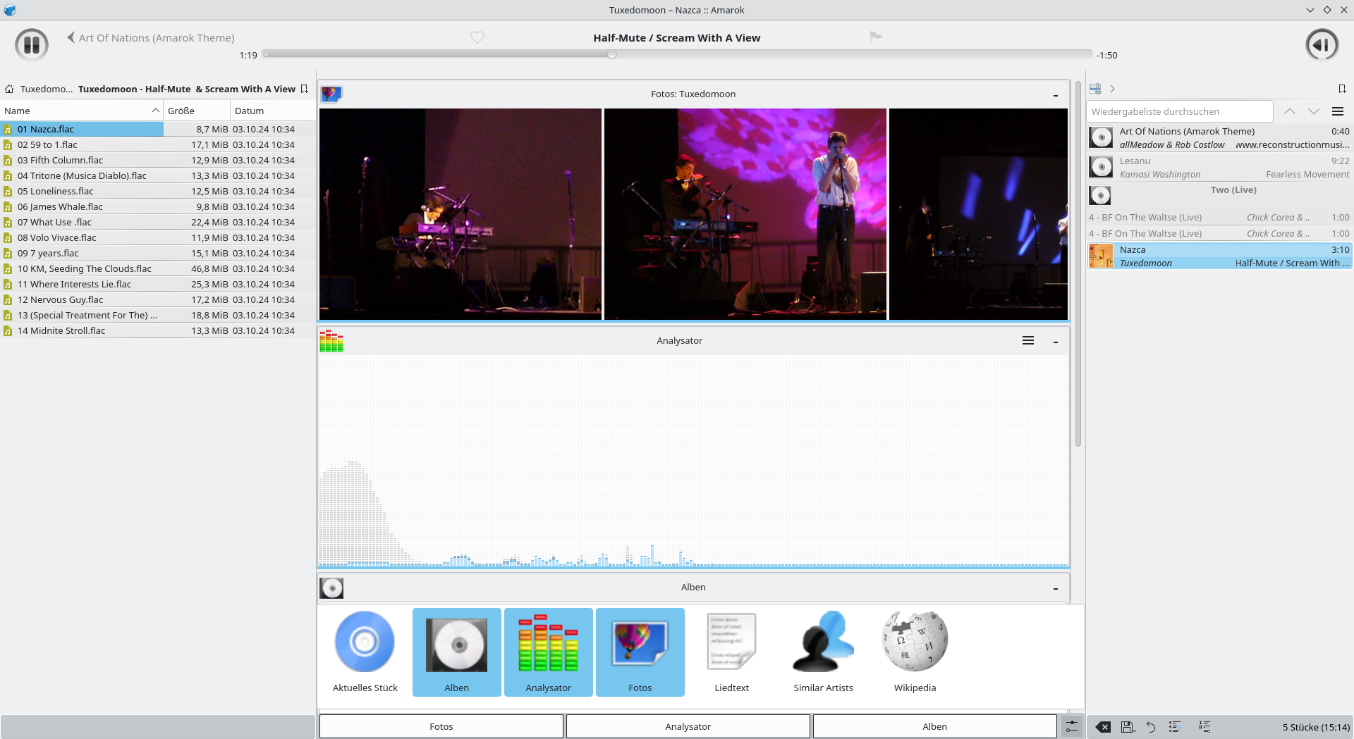 Amarok ist ein Jukebox-Player, der auch Podcasts abspielen kann