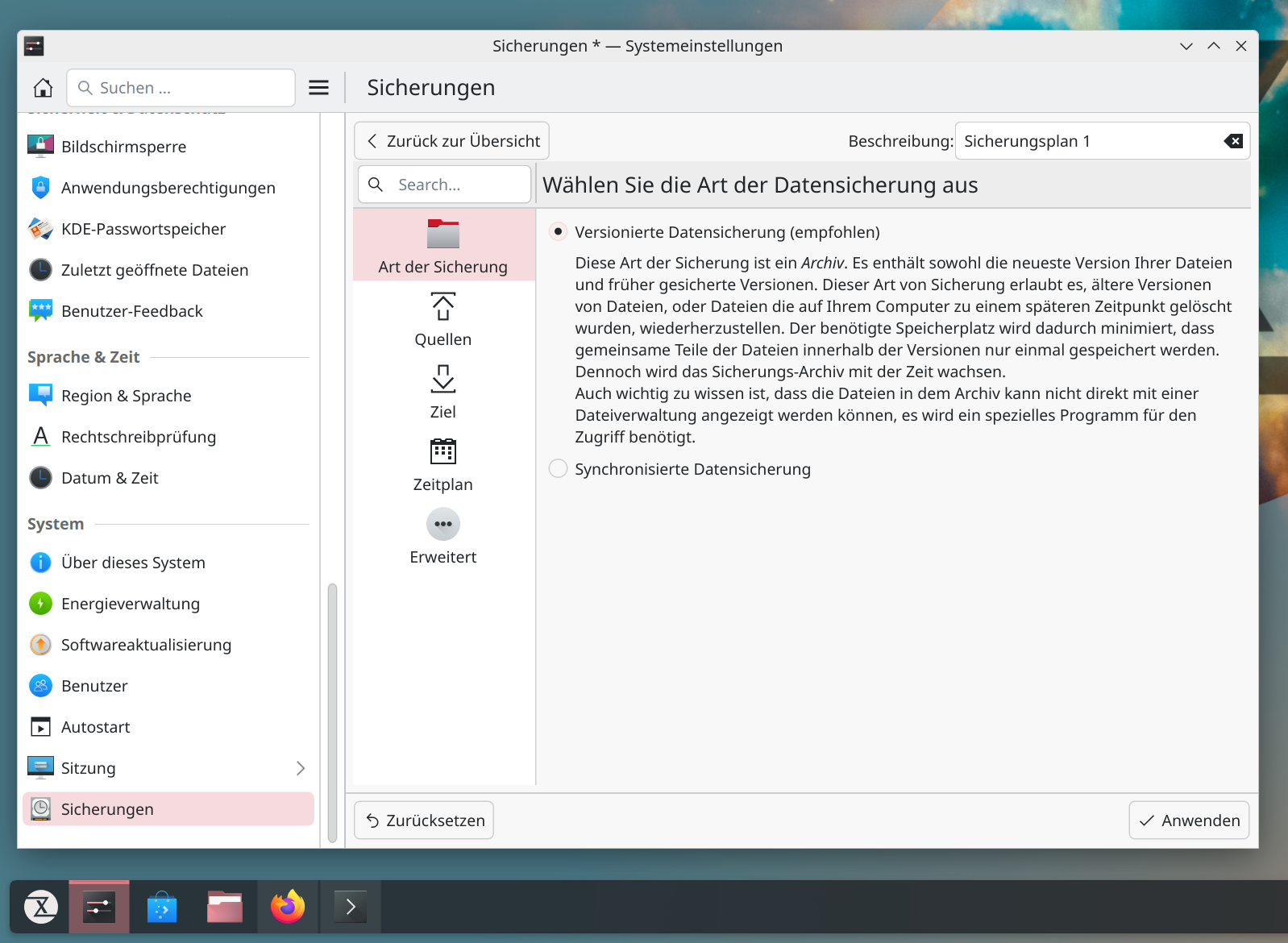 Mit Kup haben Sie die Wahl zwischen zwei Backup-Optionen.