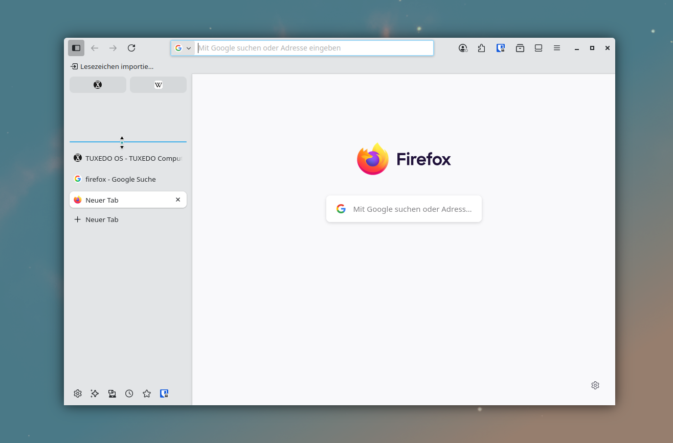 Möchten Sie viele Tabs vertikal anheften, schaffen Sie so Platz