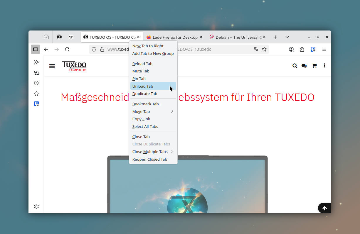 Unloading tabs with a right-click has never been easier