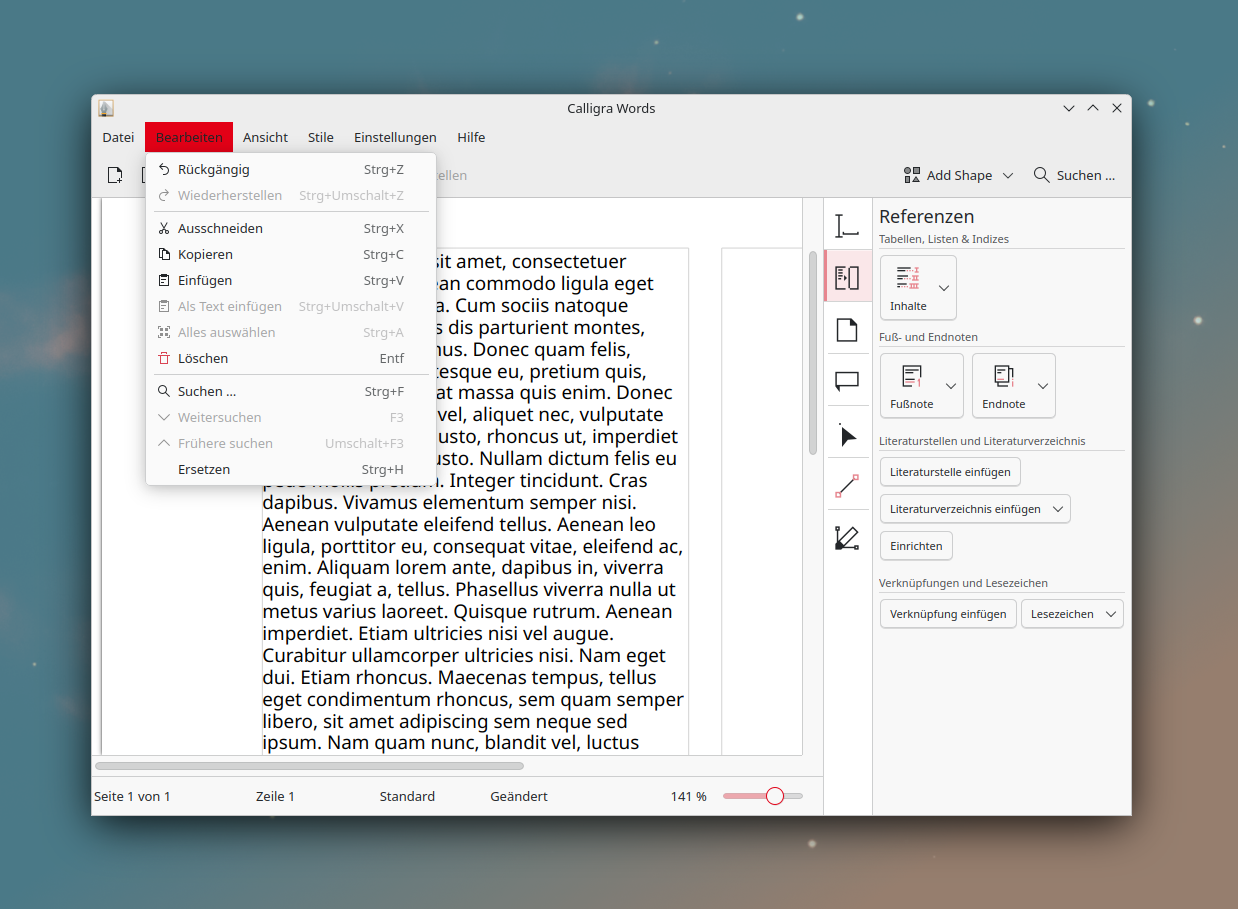 Calligra Words verbindet Textverarbeitung und Desktop-Pubklishing