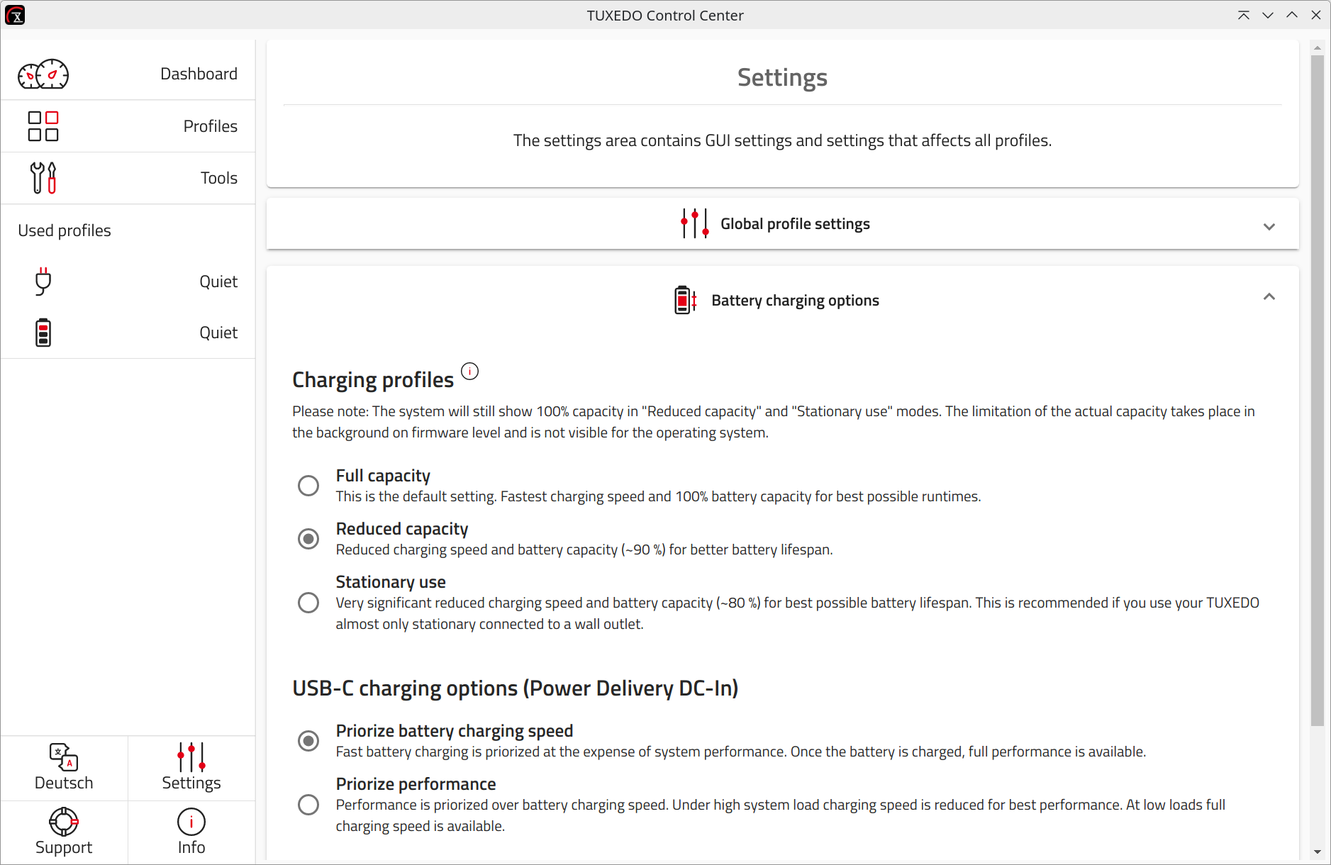With FlexiCharger activated, you protect the battery during operation and charging.
