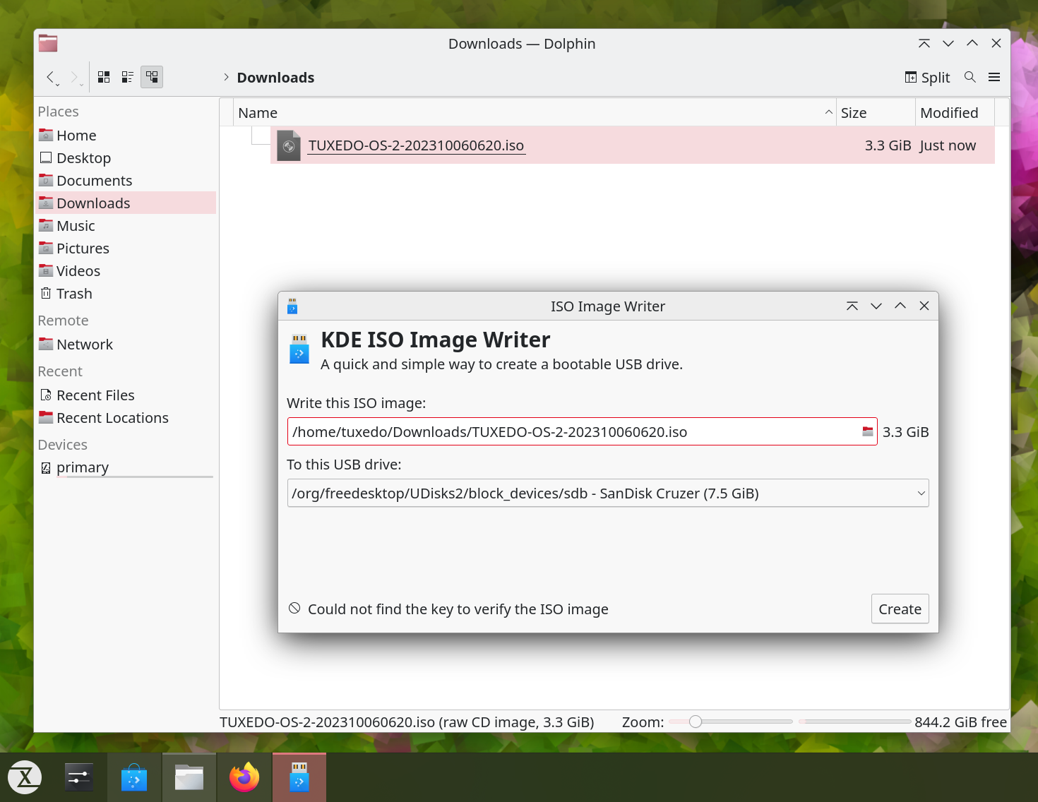 KDE ISO Writer