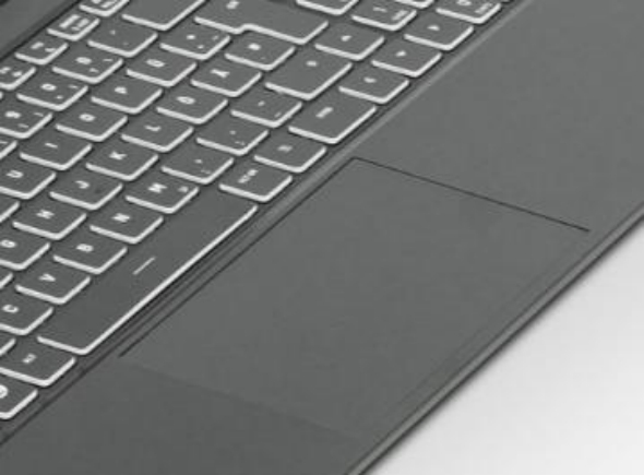 One single flat surface: The clickpad of an InfinityBook S 15.