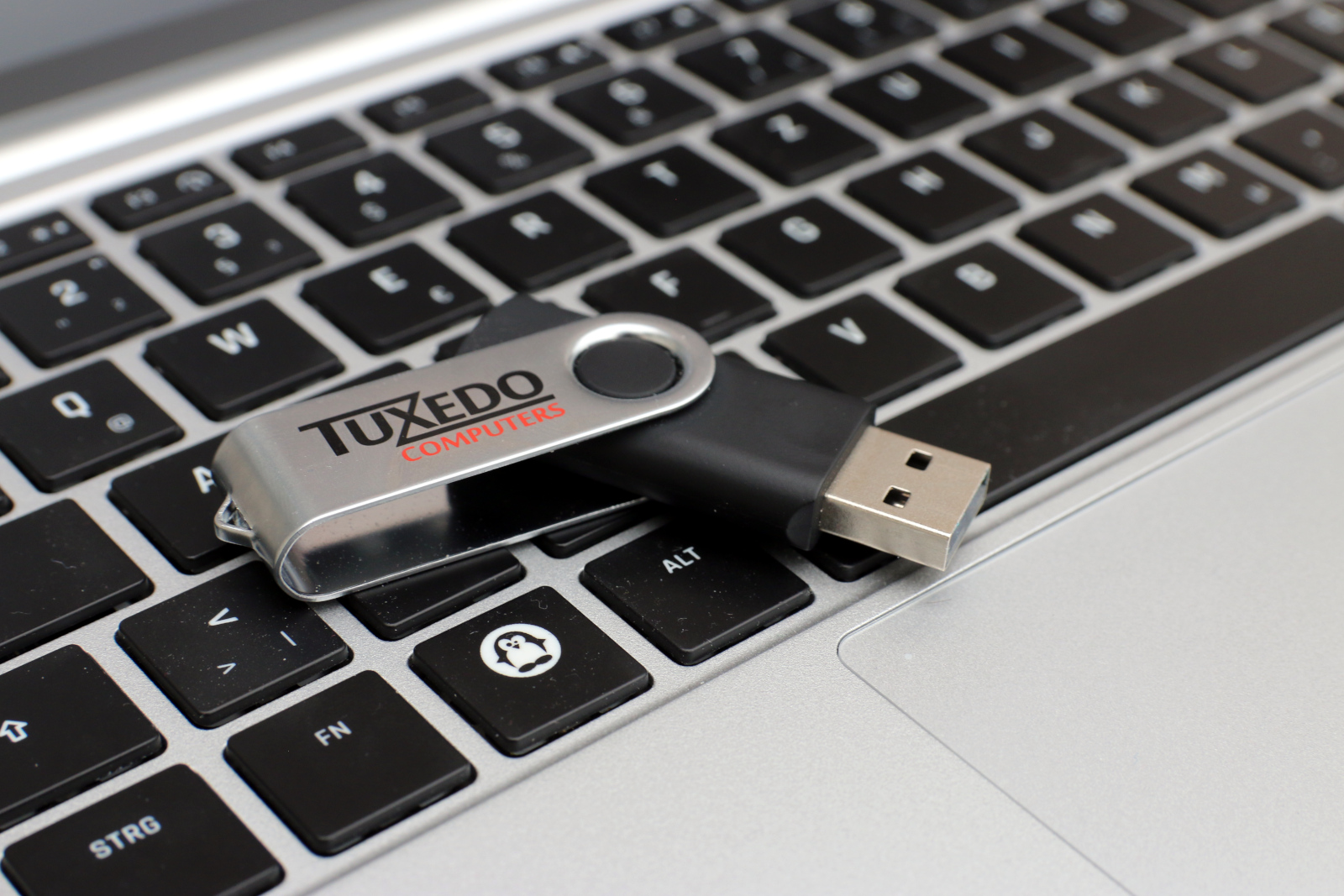 When buying a TUXEDO computer you will also always receive a TUXEDO WebFAI stick as an enclosure. Alternatively play the WebFAI on any USB stick