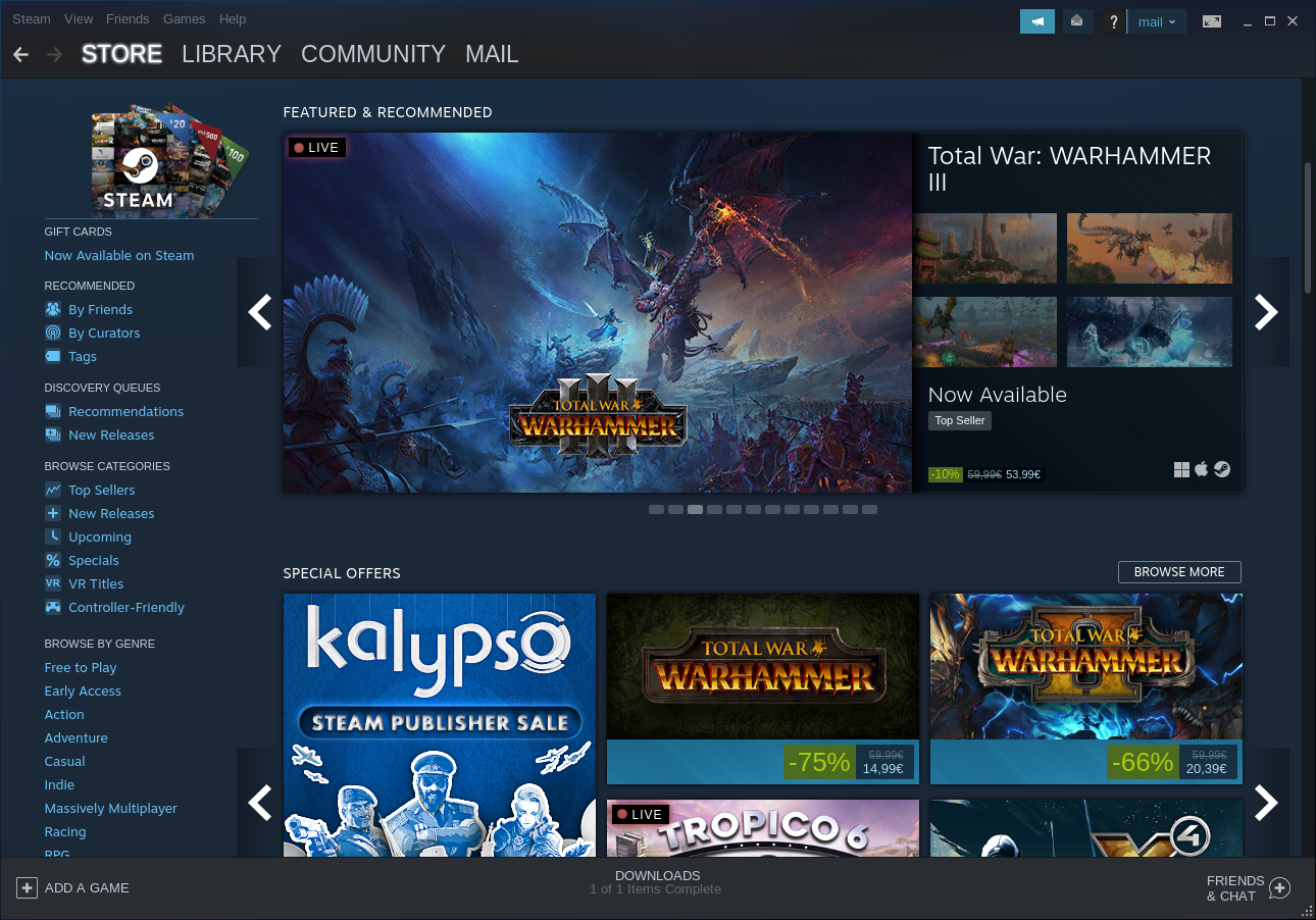 The gaming platform Steam now offers over 1000 games compatible with Linux .