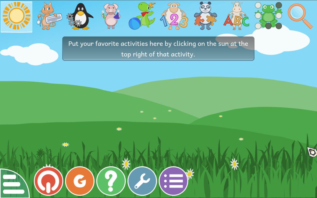 GCompris is child-friendly and promotes learning through many different activities