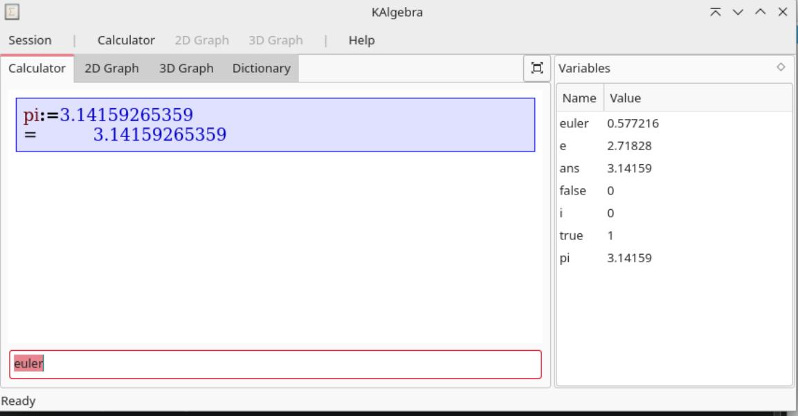 KAlgebra: Pi, as we know it