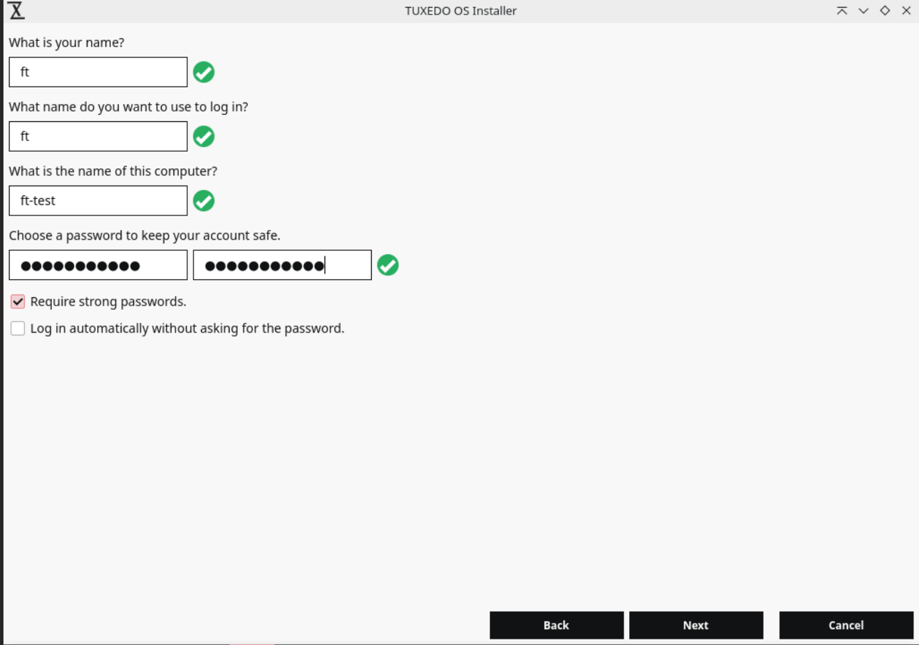Determine User and Password