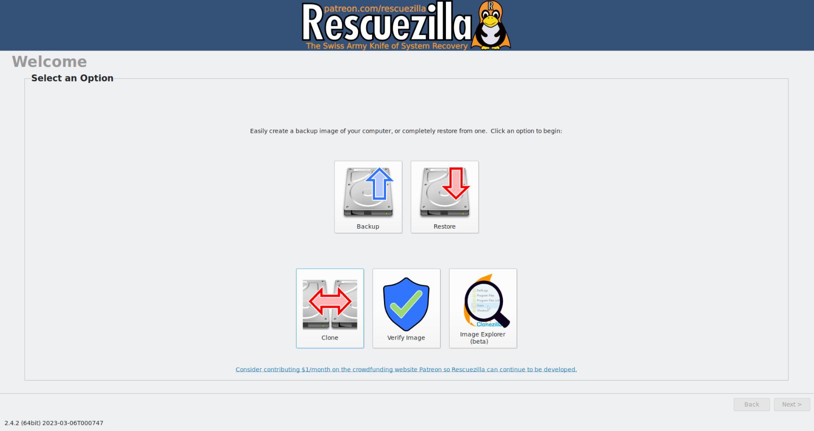 Backup and Restore