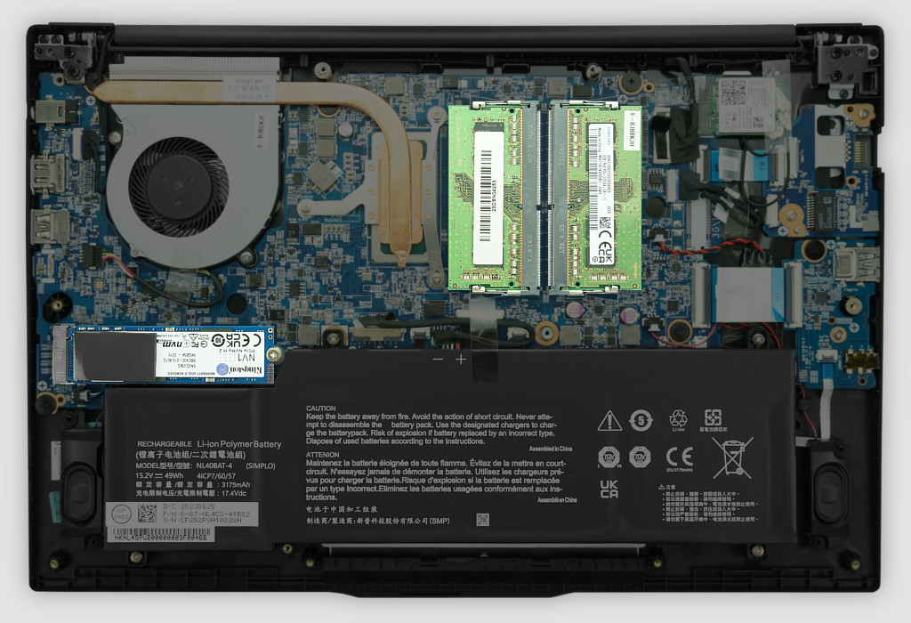 TUXEDO Aura 14 RAM and SSD location
