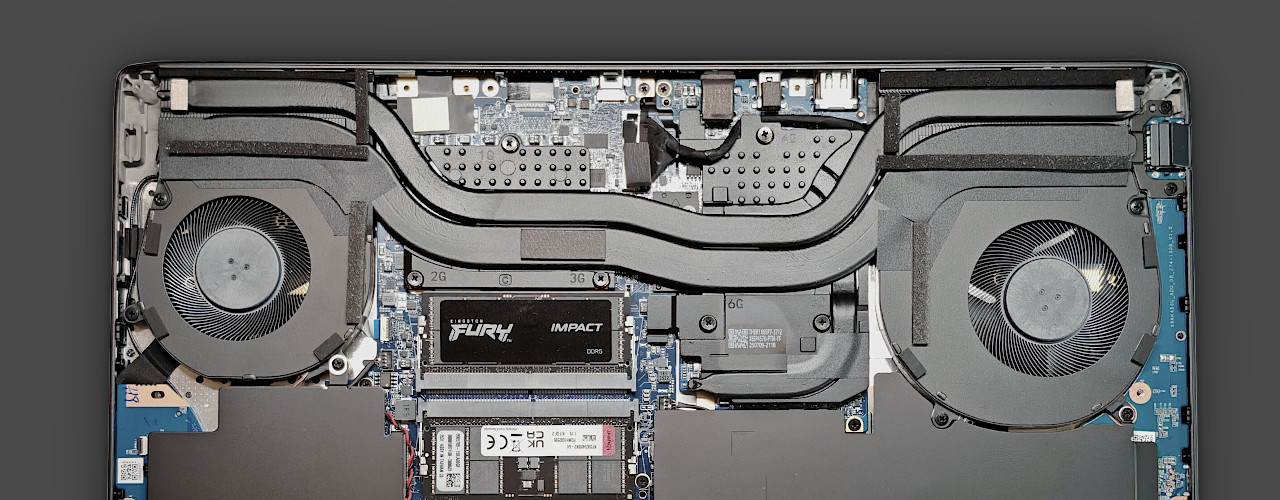 A view on the internals of the InfinityBook Max 16