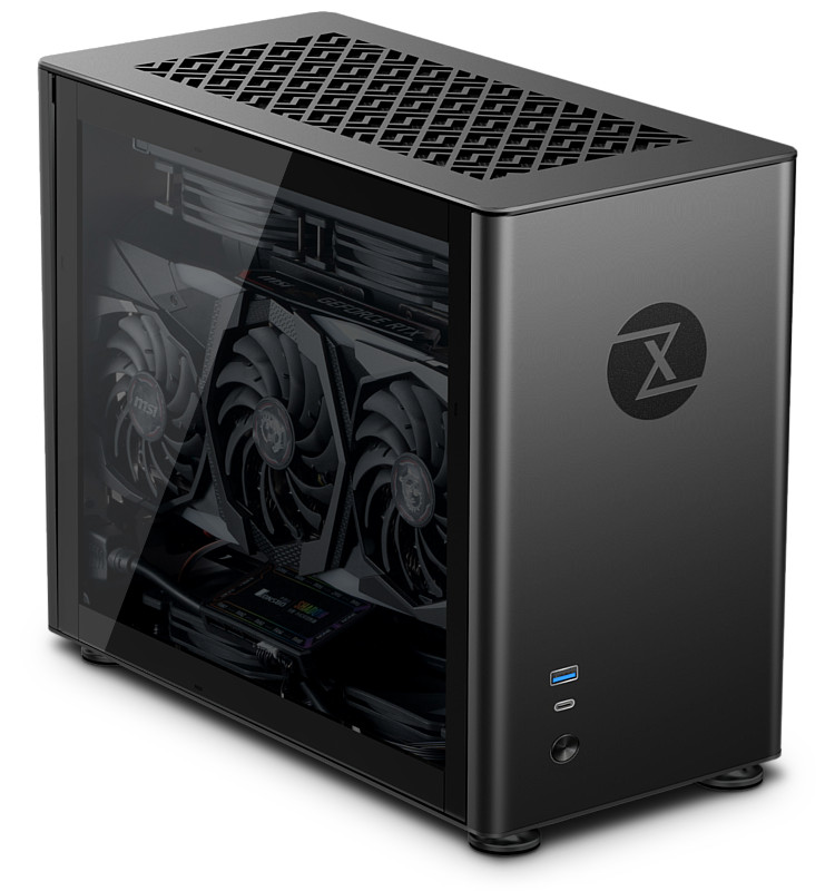 S300 - Mini-ITX PC Gaming Case - Front I/O USB 3.0 Type - C Port - SFX  Power Supply 100-130mm -Cable Management System - luminum Mini-ITX  Motherboard