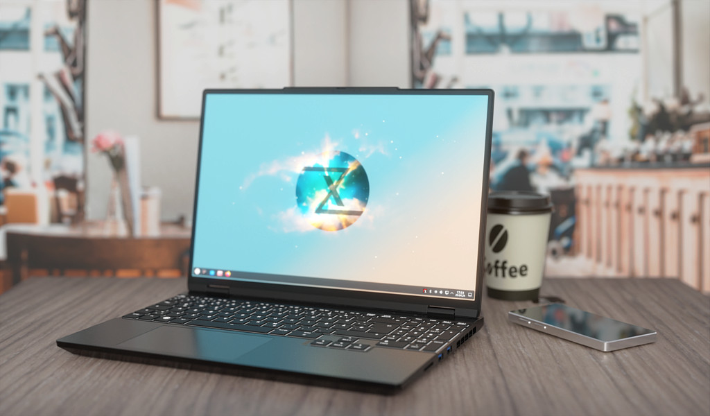 TUXEDO Stellaris Slim 15 im Café