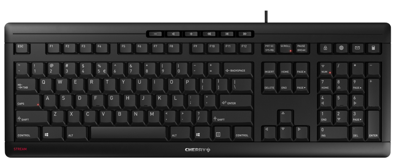 Tastatur Cherry KC1000 kabelgebunden Englisches Layout US ANSI TUXEDO Computers
